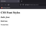 Css Font Styles